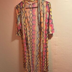 ODDY Multicolor Snake Print Kimono